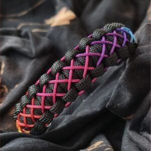 Egyptian mythology buckle paracord bracelet with rainbow effect