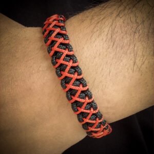 handmade mini paracord bracelet made with 2mm black paracord and multiple 1 mm paracords i adjustable design