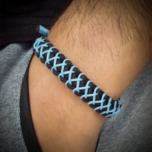 handmade mini paracord bracelet made with 2mm black paracord and multiple 1 mm paracords i adjustable design