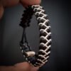 handmade mini paracord bracelet made with 2mm black paracord and multiple 1 mm paracords i adjustable design