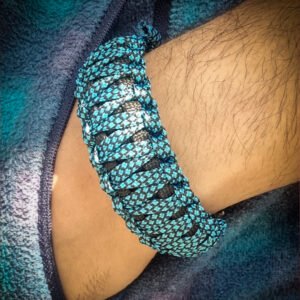 Egyptian mythology buckle paracord bracelet with rainbow effect