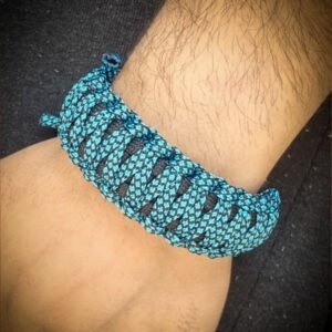 Egyptian mythology buckle paracord bracelet with rainbow effect