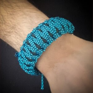 Egyptian mythology buckle paracord bracelet with rainbow effect