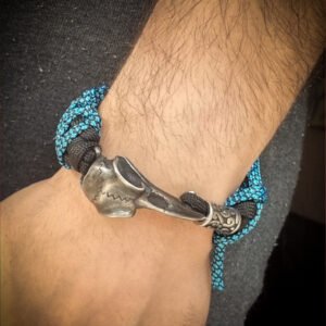 Egyptian mythology buckle paracord bracelet with rainbow effect