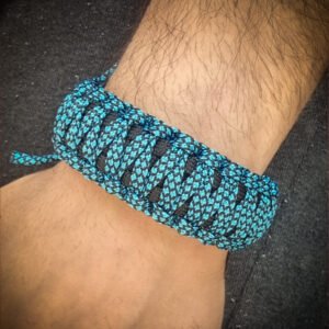 Egyptian mythology buckle paracord bracelet with rainbow effect