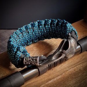 Egyptian mythology buckle paracord bracelet with rainbow effect