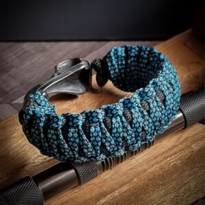 Egyptian mythology buckle paracord bracelet with rainbow effect