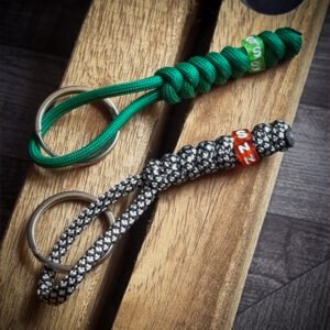 Custom handmade personalized paracord key ring with initials