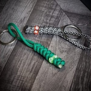 Custom handmade personalized paracord key ring with initials