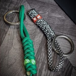 Custom handmade personalized paracord key ring with initials