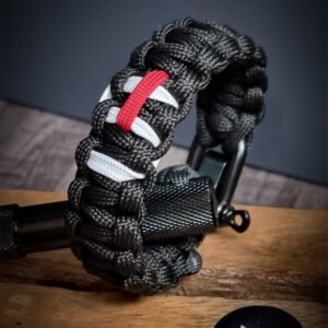 Mahadev, Lord Shiva tilak glow in the dark handmade paracord bracelet with adjustable shackle buckle