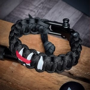 Mahadev, Lord Shiva tilak glow in the dark handmade paracord bracelet with adjustable shackle buckle