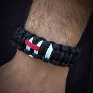 Mahadev, Lord Shiva tilak glow in the dark handmade paracord bracelet with adjustable shackle buckle