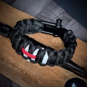Mahadev, Lord Shiva tilak glow in the dark handmade paracord bracelet with adjustable shackle buckle