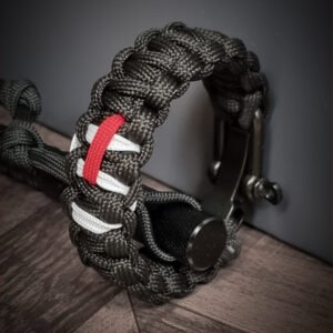 Mahadev, Lord Shiva tilak glow in the dark handmade paracord bracelet with adjustable shackle buckle