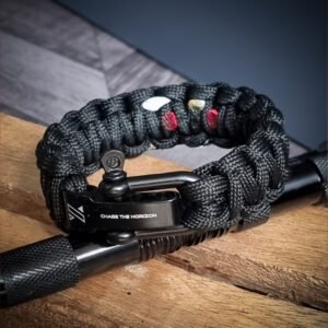Mahadev, Lord Shiva tilak glow in the dark handmade paracord bracelet with adjustable shackle buckle