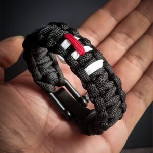 Mahadev, Lord Shiva tilak glow in the dark handmade paracord bracelet with adjustable shackle buckle