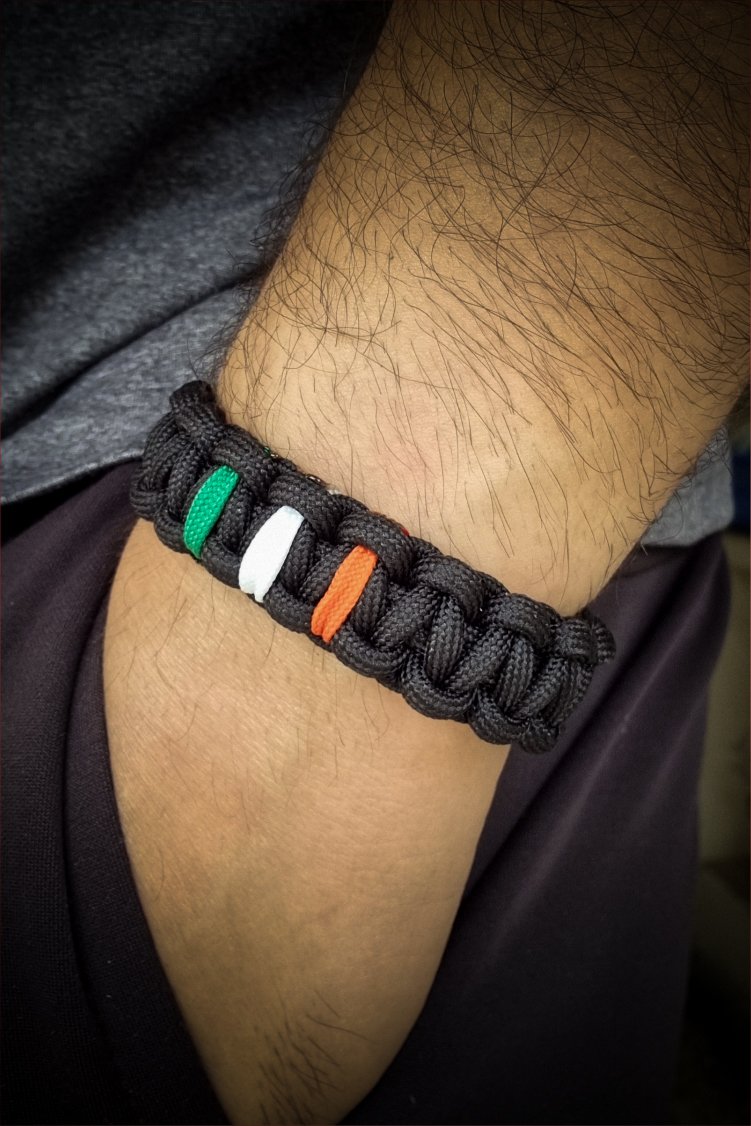 sblue green 2 (1 of 20) Handmade paracord bracelet, glow in the dark with adjustable shackle buckle