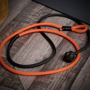 handmade paracord bracelet with orange and black 4mm 550 paracord