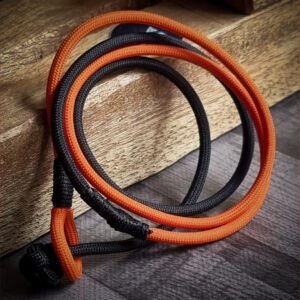 handmade paracord bracelet with orange and black 4mm 550 paracord