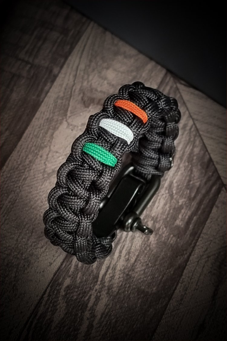 sblue green 2 (5 of 20) Handmade paracord bracelet, glow in the dark with adjustable shackle buckle