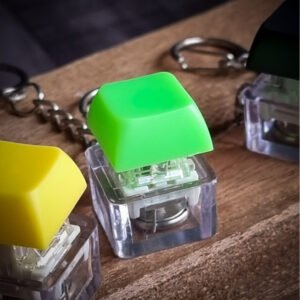 mechanical keyboard single key keychain with light for stress relieving