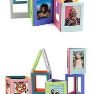 magnetic combination modular photo frame, 2 photos can be used in one frame front and back,